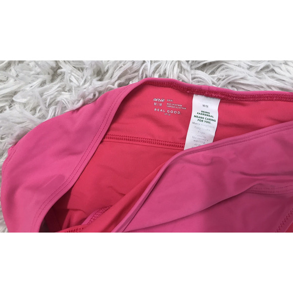 Pre-Owned Aerie Hot Pink Swimsuit Bathing Suit Size Medium Swim Wear Bottoms - Picture 5 of 5